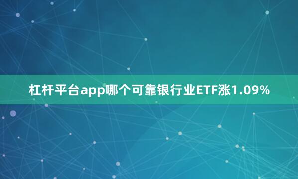 杠杆平台app哪个可靠银行业ETF涨1.09%